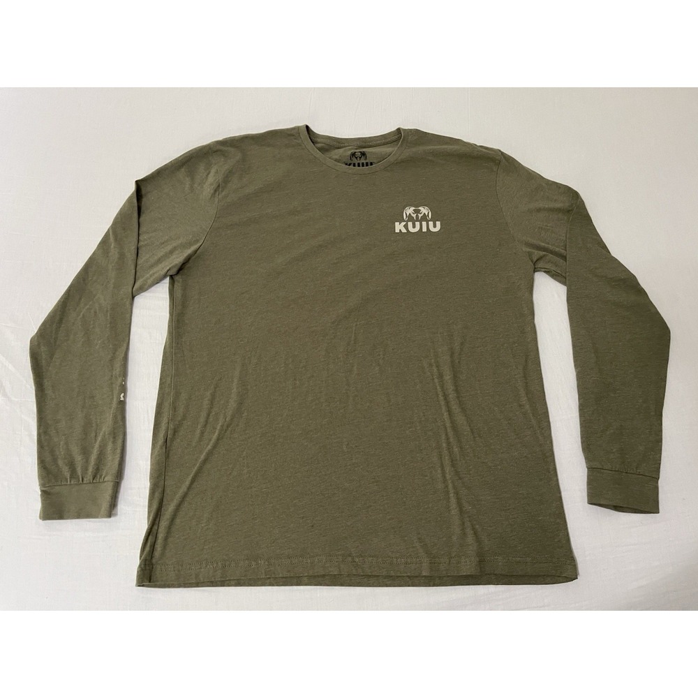 Kuiu Green Long Sleeve Crew Neck Shirt Ultralight Hunting Men's Size XL